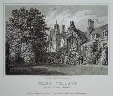 Antique Prints of Gonville and Caius College Cambridge