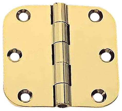 Cabinet Hinges Bright Solid Brass 2 X 2 Round Hinge Traditional Hinges By Renovator S Supply