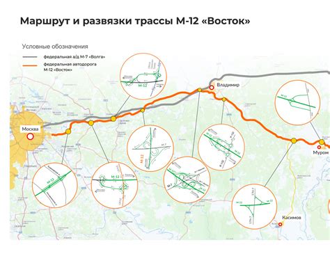 Опубликована схема трассы М 12 с развязками в Нижегородской области