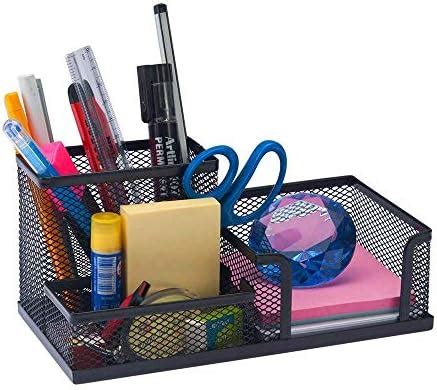 Clematis Compartment Metal Mesh Desk Organizer Stationary Storage