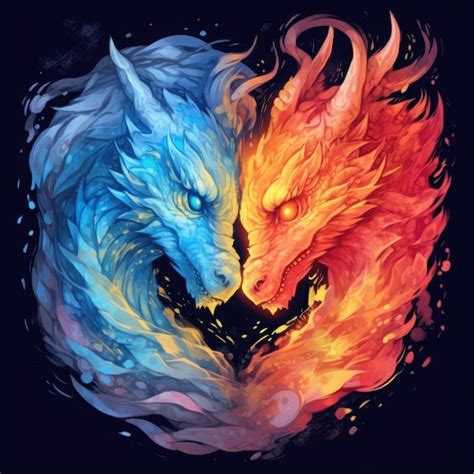 Premium Photo Chimera Wolf Dragon Imbued With Fire An Dice