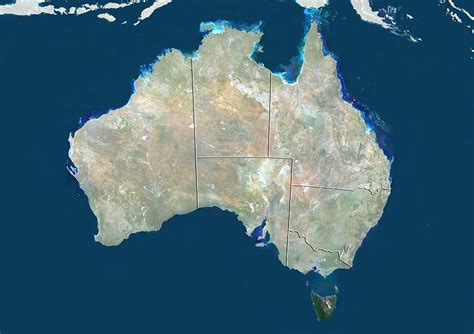 Australia, satellite image Photograph by Science Photo Library - Pixels