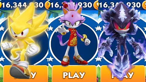 Sonic Dash Super Sonic VS Lunar Blaze VS Mephiles Movie Sonic Vs