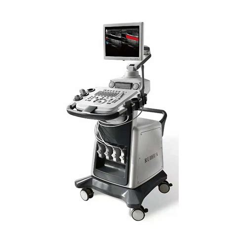 Cardiac D Color Doppler Echocardiography Echo Machine Mobile Trolley