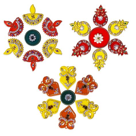 Buy Party Propz Acrylic Rangoli Decoration Pcs Acrylic