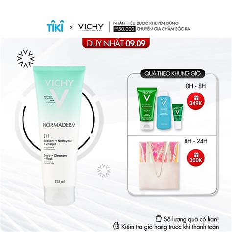 Mua Kem Rửa Mặt Tẩy Tế Bào Chết Ngừa Mụn Kiêm Mặt Nạ Thanh Lọc Vichy