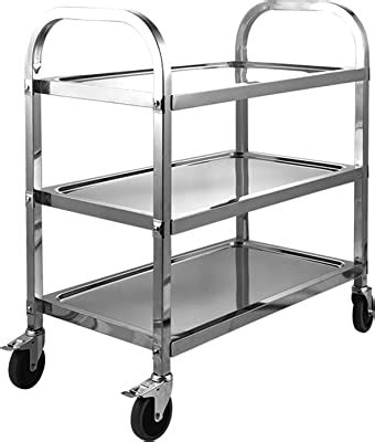 MOOTACO Utility Cart 3 Tier Kitchen Trolley Serving Cart Storage