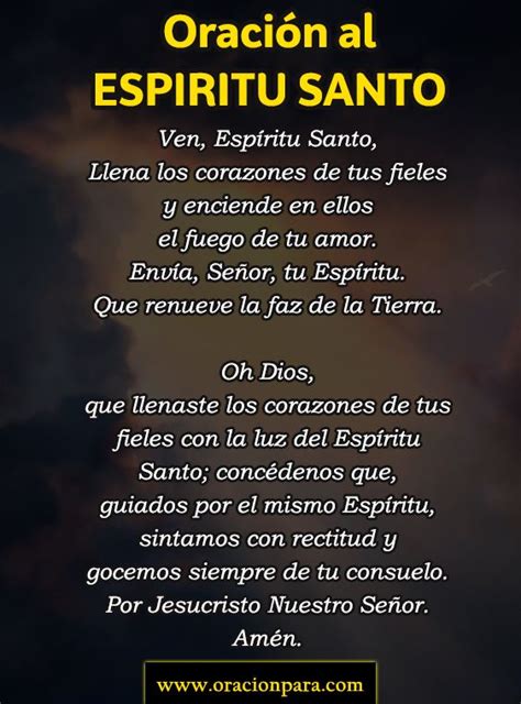 Oraciones Al Espiritu Santo Poderosas Dale