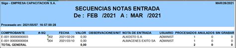 Lista De Notas De Entrada Portal De Clientes Siigo Software Contable