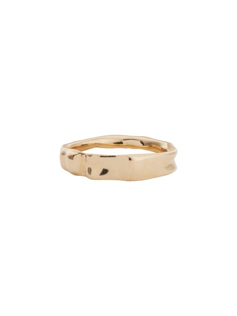 Ripple Ring 5mm 18ct Yellow Gold By Emma Hedley Finematter