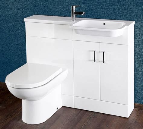 Rio Gloss White Mm Vanity Unit And Wc Combination Rh Combination