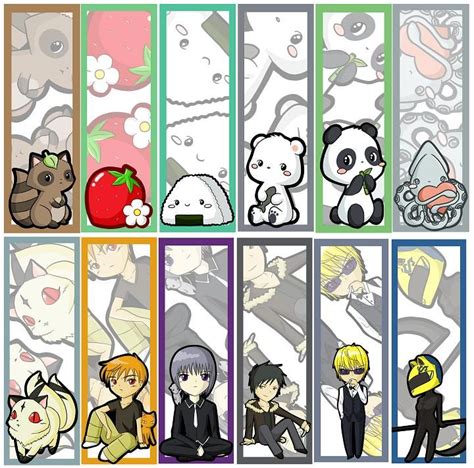 Printable Anime Bookmarks