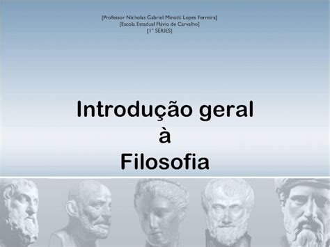 PDF Introdução geral à Filosofia Introdução à Filosofia Reflexão