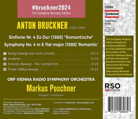 Anton Bruckner Symphony No 4 1888 Markus Poschner Μουσική Προσφορά