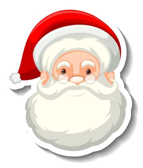 Cara De Santa Claus Sobre Fondo Blanco Vector Gratis