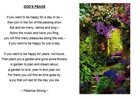 Poem By Patience Strong Memorial Benches Patience Flower Garden Are