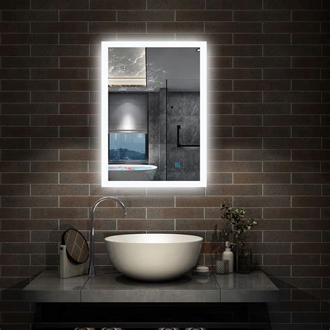 600x800 Mm Led Illuminated Bathroom Mirror Led Lighted With Demister Pad Touch Ebay