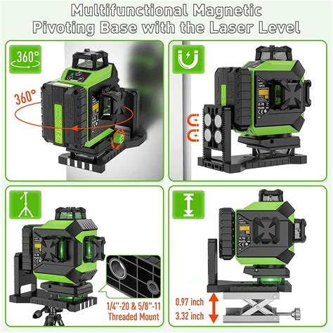 16Lines 4D Laser Level Self Leveling 360 Cross Line Green Beam Laser