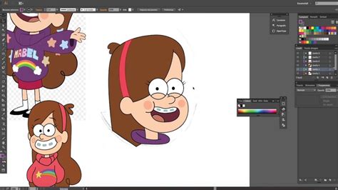 How To Draw Mabel Pines From Gravity Falls Illustrator Tutorial Youtube