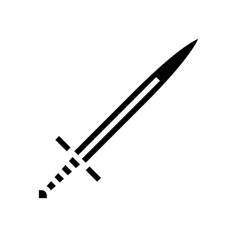 Sword Weapon War Glyph Icon Vector Illustration 23245865 Vector Art At