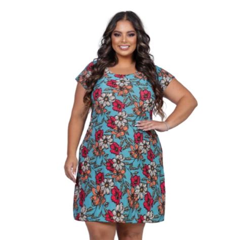 Vestido Plus Size Malha Fria Liganete Barato Shopee Brasil