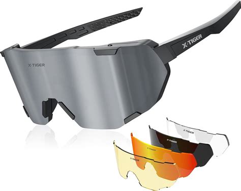 X Tiger Polarized Cycling Glasses Men Women Interchangeable Lenes