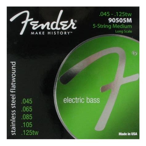 Disc Fender 90505m Stainless Steel Flatwound Bass Guitar Strings At Gear4music