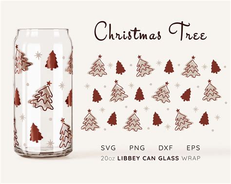 Christmas Libbey Glass Svg Libbey Glass Can Svg Libbey Glass Wrap Svg