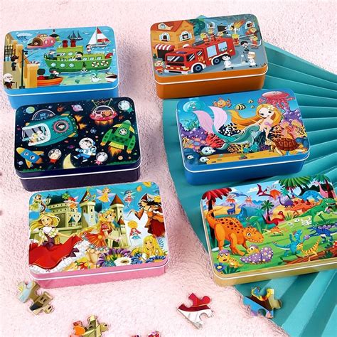 jual jigsaw puzzle edukasi puzzle kaleng pcs pcs wooden