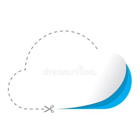 Paper Cut Out Of Cloud Vector Illustration Decorative Background