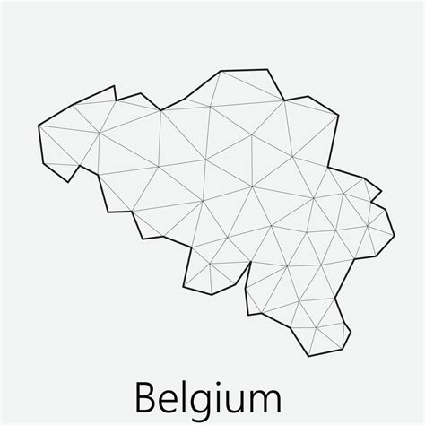 Vector Low Polygonal Belgium Map 20839106 Vector Art At Vecteezy