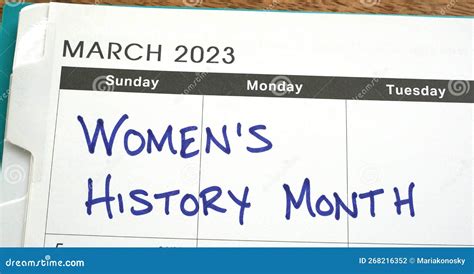 Women S History Month Marked On Calendar Editorial Photography Image