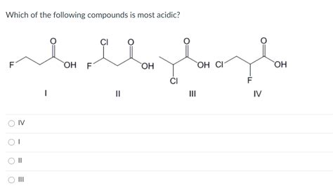 Solved ONLY Answer No Explanation Which Of The Following Compounds Is