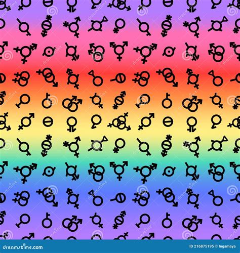 Pride Flag Lgbt Gender Seamless Pattern Endless Bigender Agender