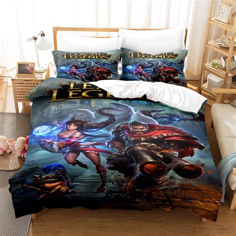 3d Printed League Of Legends Bedding Set Duvet Cover Set With Etsy