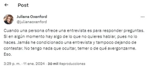 Juliana Oxenford Responde A Luc A Oxenford Por Hablar De Su Padre