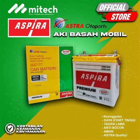 Jual Aki Mobil KIA Visto ASPIRA ASTRA NS40ZL Aki Basah 12V 35 Ah Di