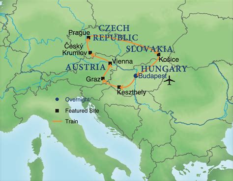 Prague On Map Of Europe Uf Calendar Summer