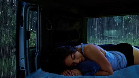 Sleep Better With The Soothing Sounds Of Rain On Camping Car Window At