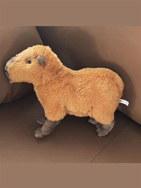 Jouet En Peluche Réaliste De Capybara Peluche De Dessin Animé Animal