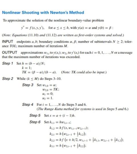 Solved Nonlinear Shooting With Newton S Method To