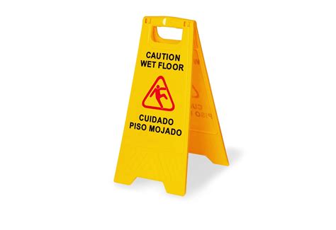 Warning Sign CAUTION WET FLOOR CUIDADO PISO MOJADO TOPREGAL