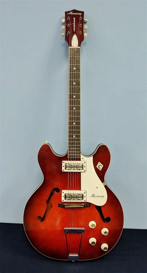 Sold Price Ca 1960s Harmony Semi Hollow Body Guitar February 4