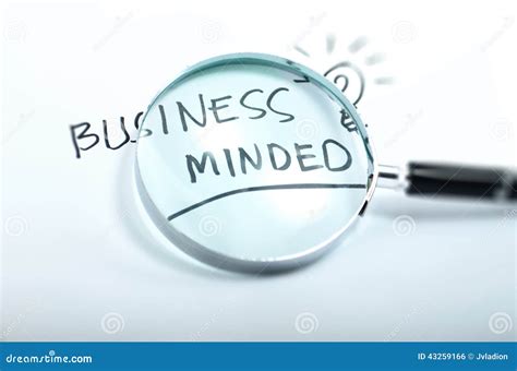 business minded stock photo image  business magnifying