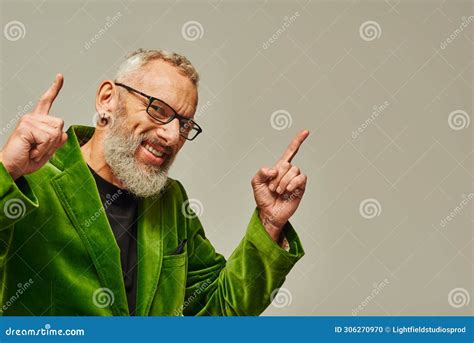 Joyous Bearded Mature Male Model In Stock Photo Image Of Emotions