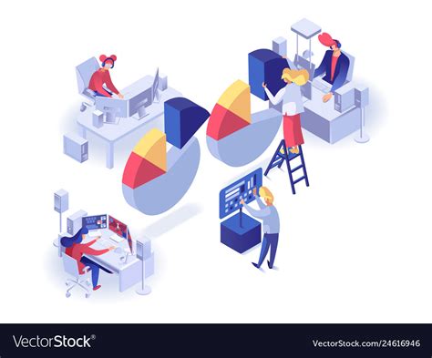 Set Of Analysts Royalty Free Vector Image Vectorstock