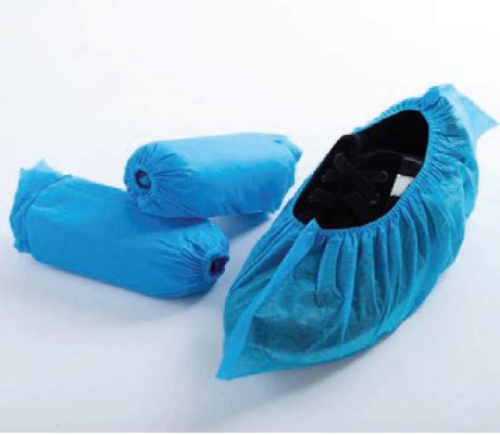 Disposable 25Gsm Pp Non Woven Shoe Cover 15X40Cm Blue Colour 100Pcs