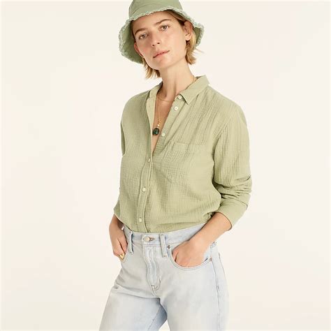 J Crew Classic Fit Soft Gauze Shirt