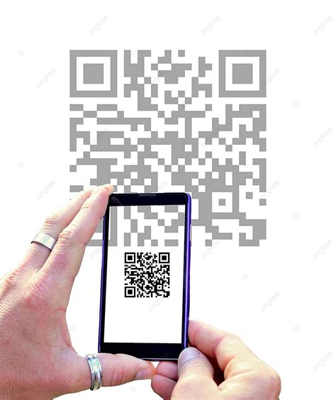 Qr Code Scannen Mit Mobiltelefon Display Qrcode Wei Foto Hintergrund