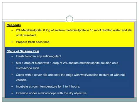 Sickle Cell Anaemia Ppt